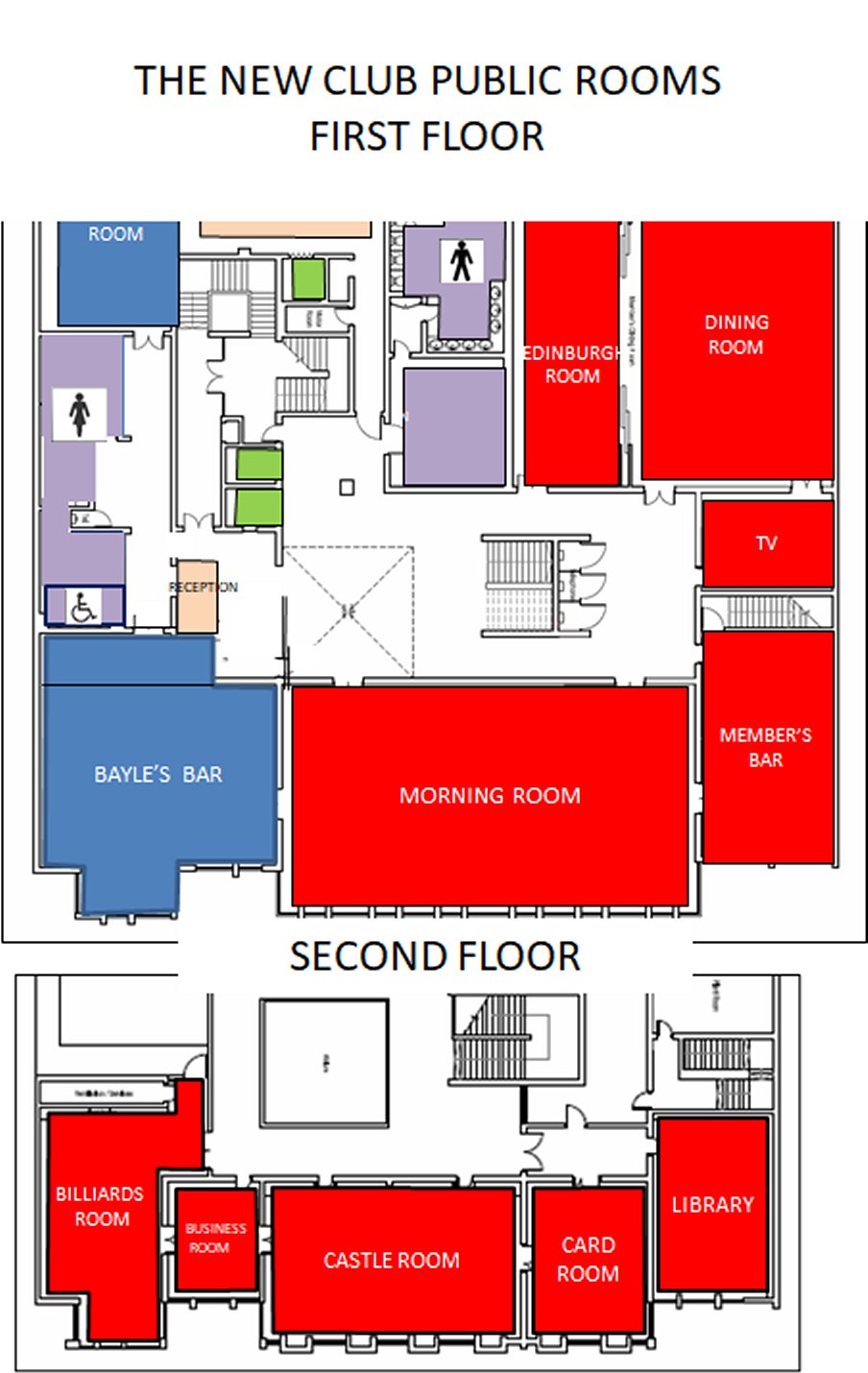 New Club layout first and second floor